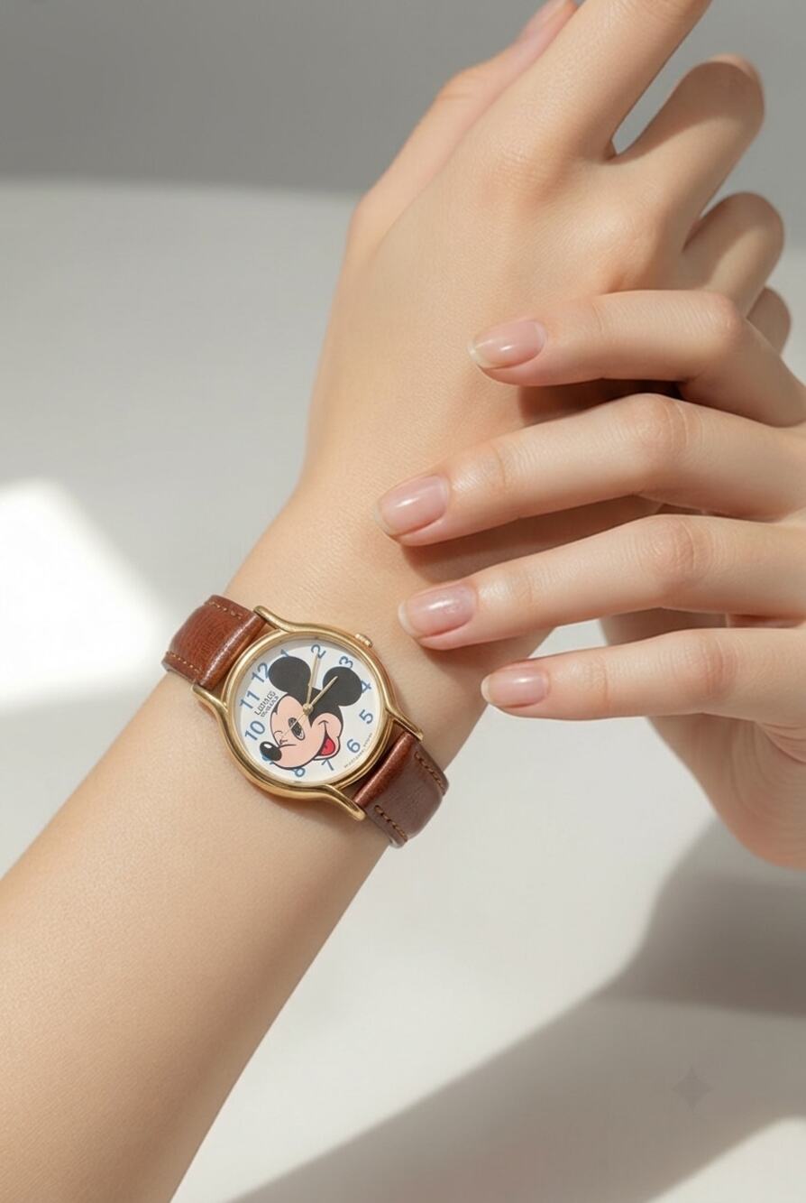 Vintage Lorus By Seiko Mickey Mouse Quartz Watch Great Condition New Battery
